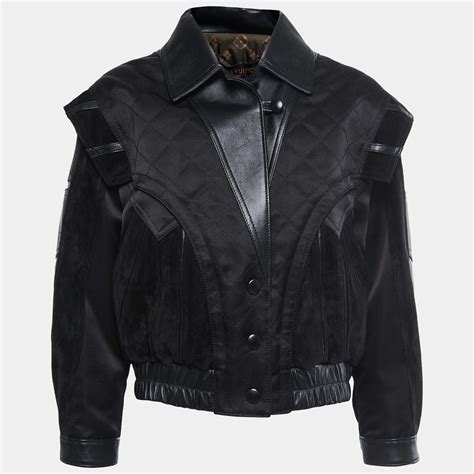 lv black leather jacket|luxury black leather jacket.